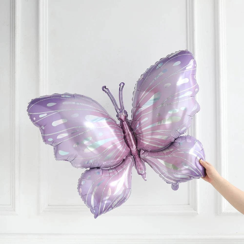 10-Piece Purple Butterfly 40-Inch Number Balloon Set - Perfect for Baby Showers, Birthdays, and Party Decorations - Home Fads