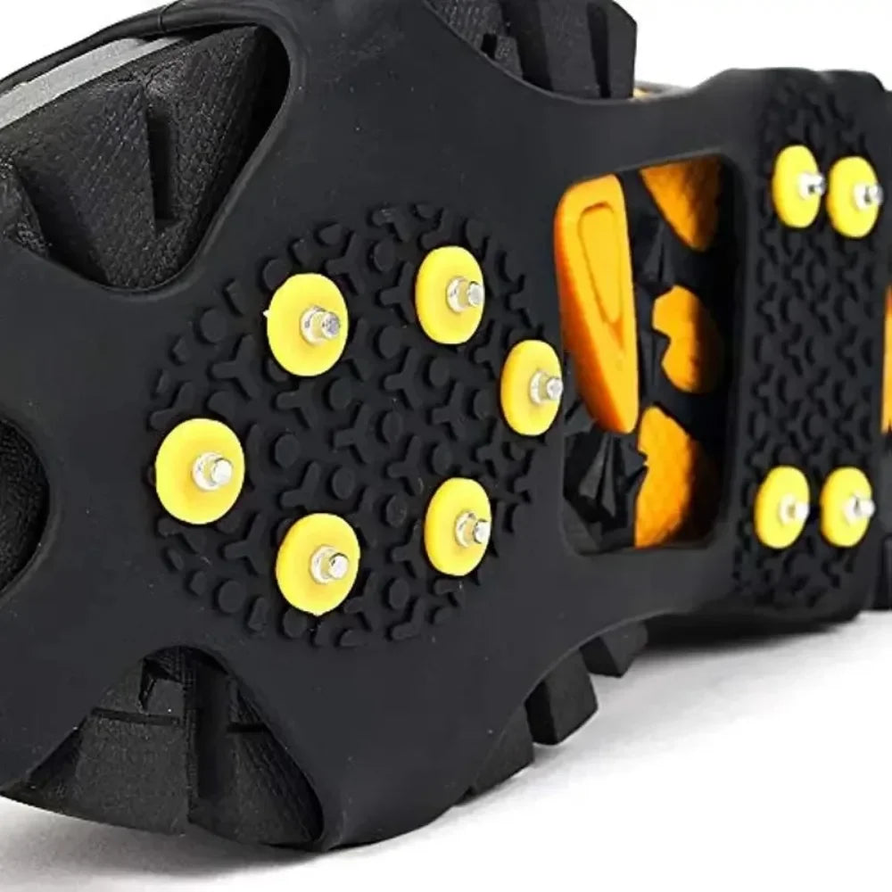 10-Stud Crampon Ice and Snow Traction Cleats – Heavy-Duty Anti-Slip Spikes for Boots, Ideal for Winter Hiking and Climbing - Home Fads