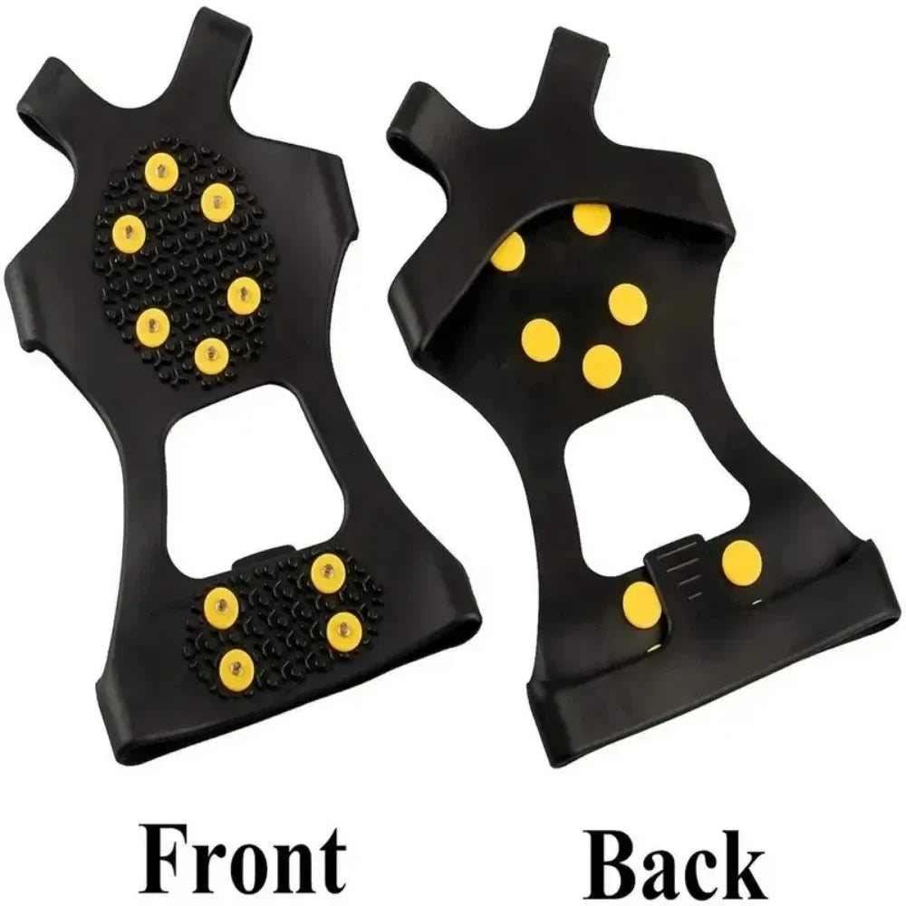10-Stud Crampon Ice and Snow Traction Cleats – Heavy-Duty Anti-Slip Spikes for Boots, Ideal for Winter Hiking and Climbing - Home Fads