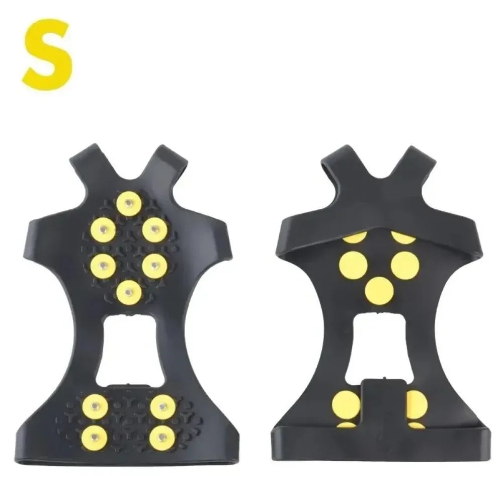 10-Stud Crampon Ice and Snow Traction Cleats – Heavy-Duty Anti-Slip Spikes for Boots, Ideal for Winter Hiking and Climbing - Home Fads