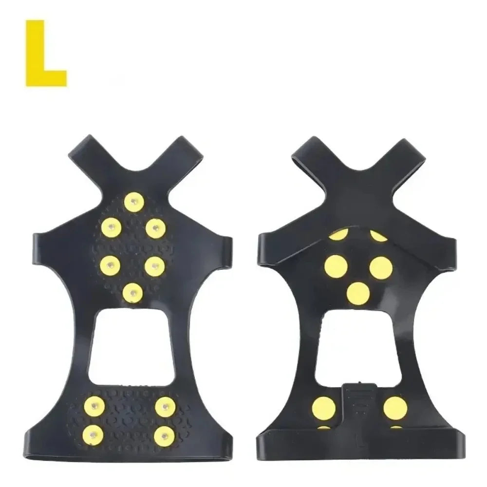 10-Stud Crampon Ice and Snow Traction Cleats – Heavy-Duty Anti-Slip Spikes for Boots, Ideal for Winter Hiking and Climbing - Home Fads
