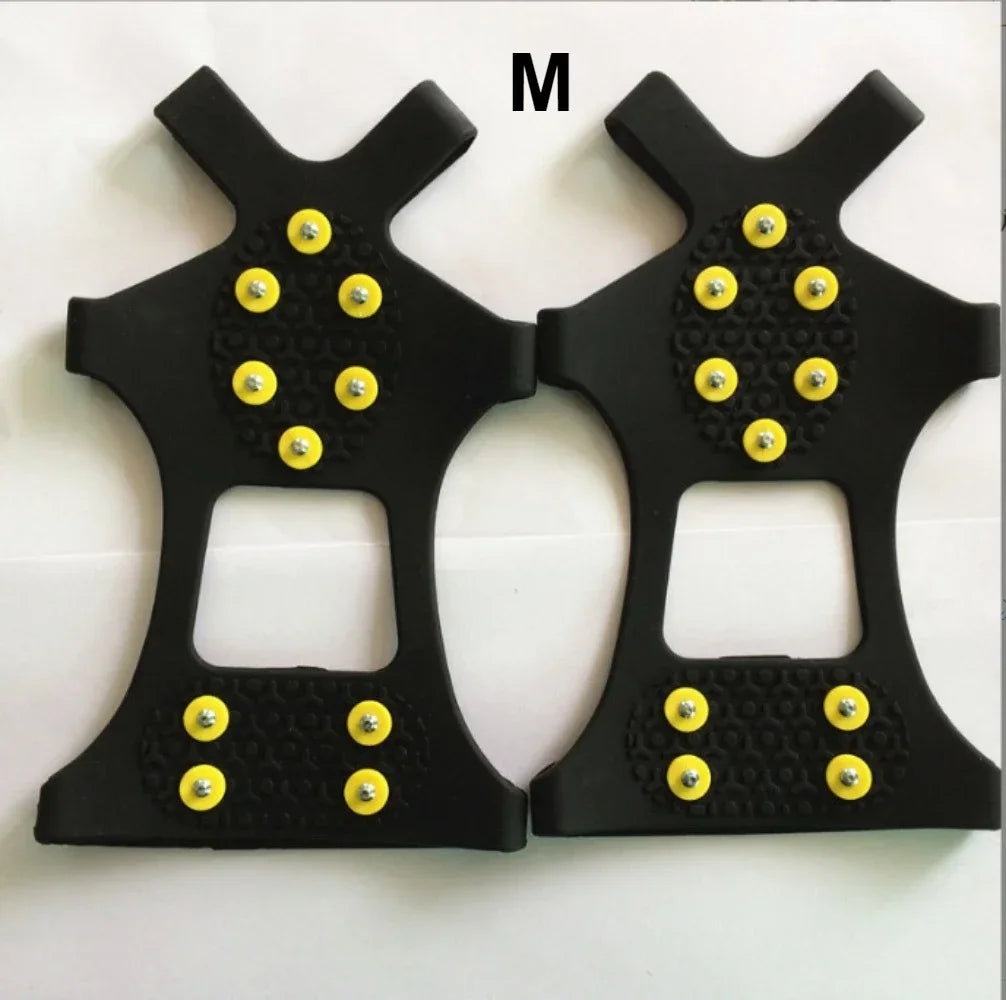 10-Stud Crampon Ice and Snow Traction Cleats – Heavy-Duty Anti-Slip Spikes for Boots, Ideal for Winter Hiking and Climbing - Home Fads