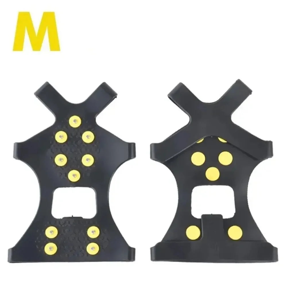 10-Stud Crampon Ice and Snow Traction Cleats – Heavy-Duty Anti-Slip Spikes for Boots, Ideal for Winter Hiking and Climbing - Home Fads