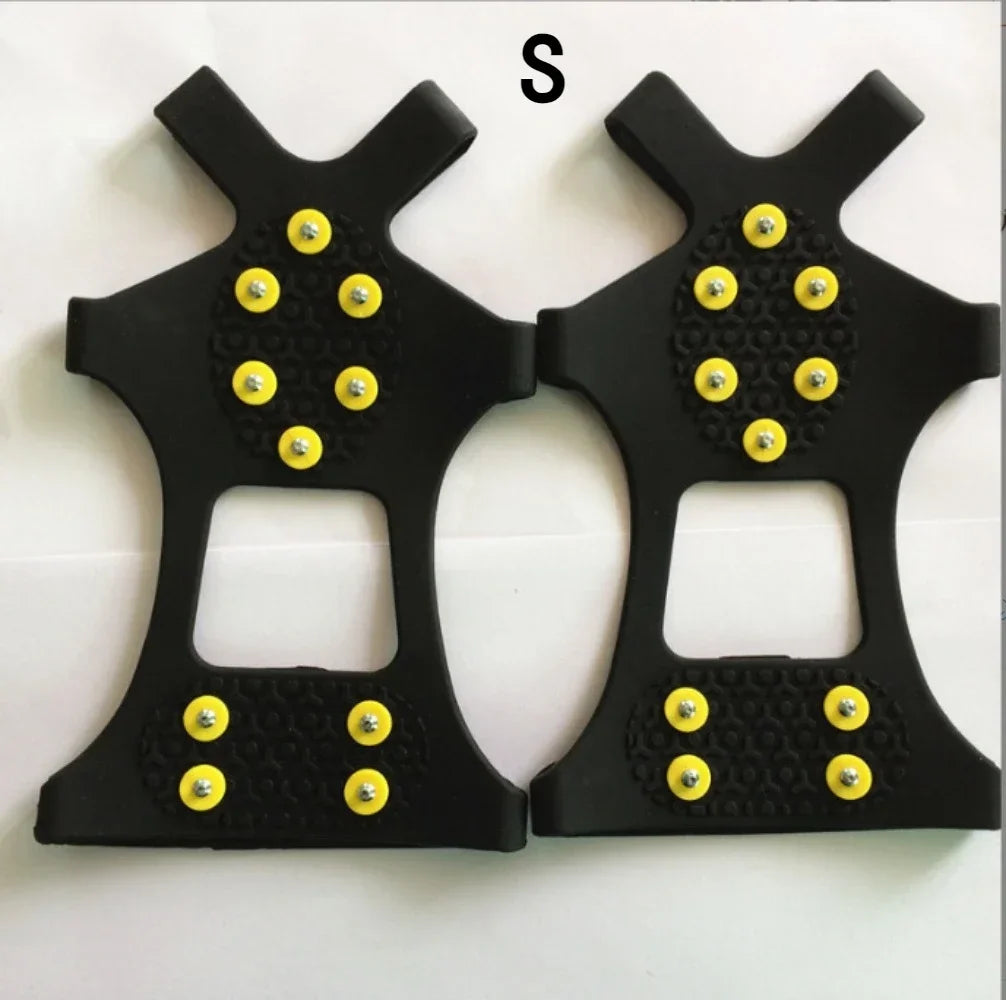 10-Stud Crampon Ice and Snow Traction Cleats – Heavy-Duty Anti-Slip Spikes for Boots, Ideal for Winter Hiking and Climbing - Home Fads
