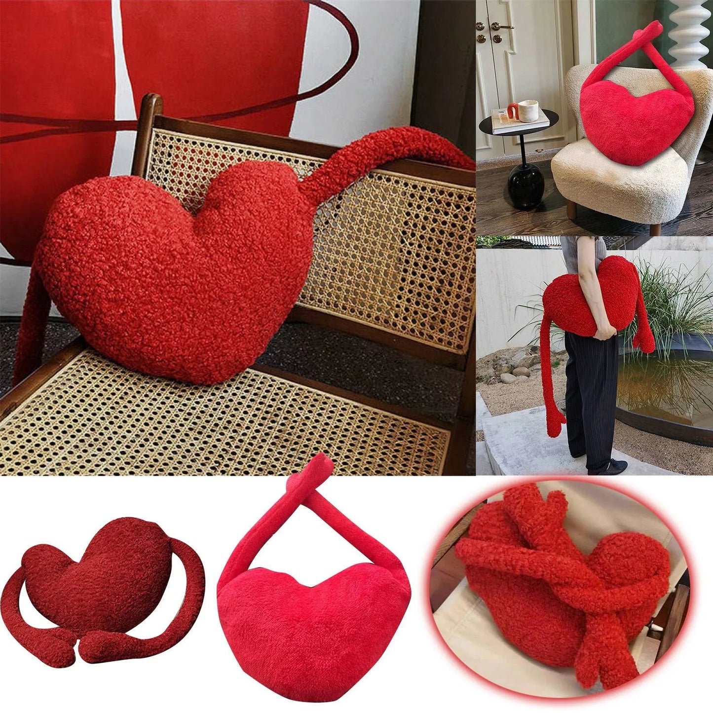 100% Bamboo Fiber Decorative Love Pillow – Luxurious Valentine's Day Gift for Couples, Friends, and Home Décor - Home Fads