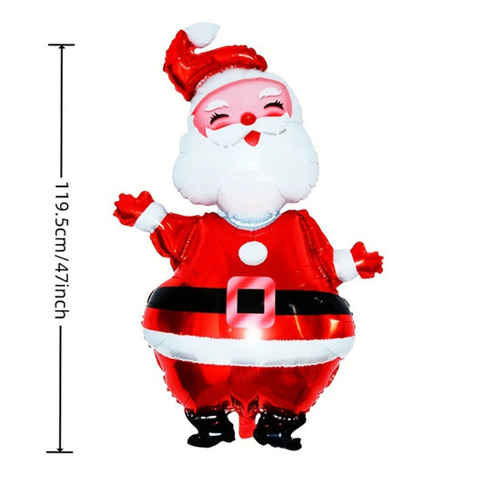 119cm Large Santa Aluminum Foil Balloon – Holiday Party Decoration - Home Fads