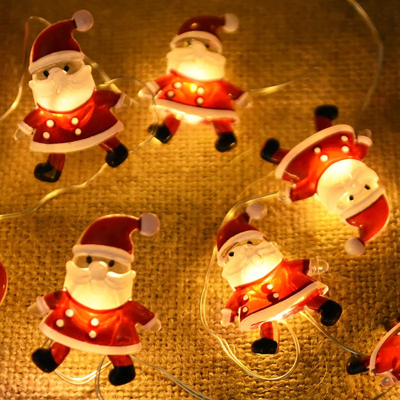 2M 20LED Festive Light String – Decorative LED Lights Featuring Snowflakes, Candy Canes, Snowmen, and More - Home Fads