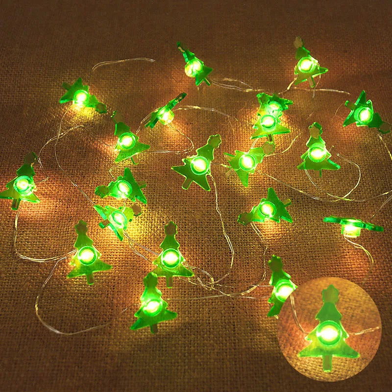 2M 20LED Festive Light String – Decorative LED Lights Featuring Snowflakes, Candy Canes, Snowmen, and More - Home Fads