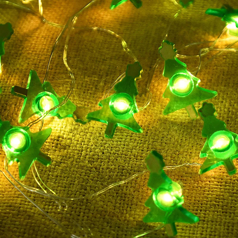2M 20LED Festive Light String – Decorative LED Lights Featuring Snowflakes, Candy Canes, Snowmen, and More - Home Fads
