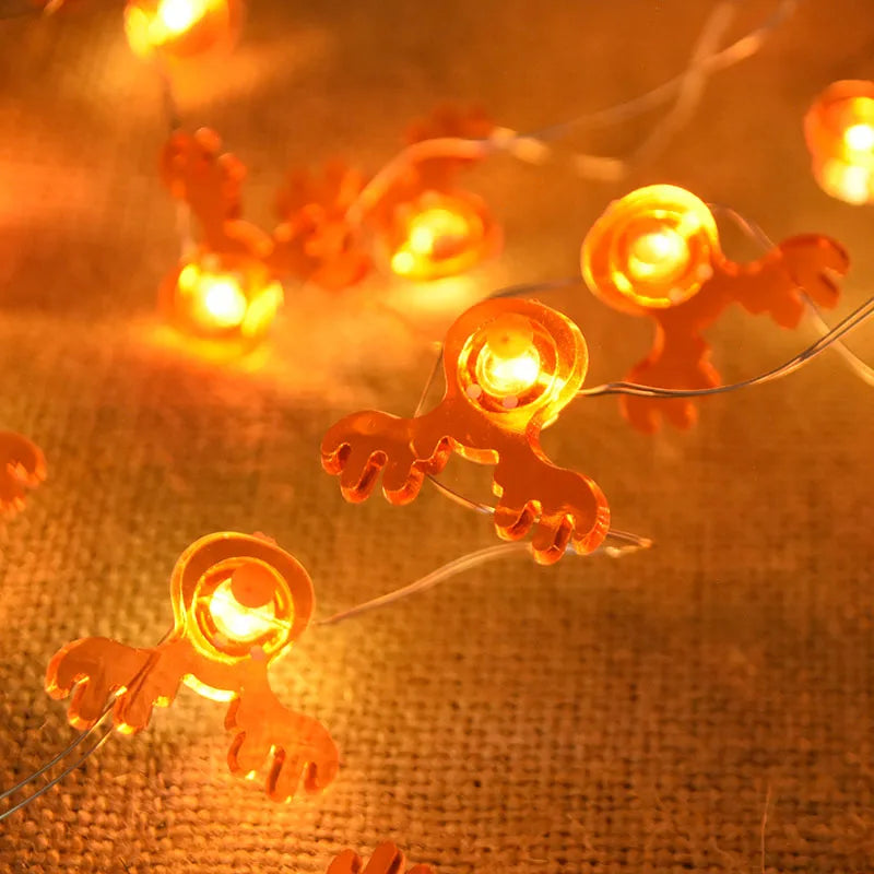 2M 20LED Festive Light String – Decorative LED Lights Featuring Snowflakes, Candy Canes, Snowmen, and More - Home Fads