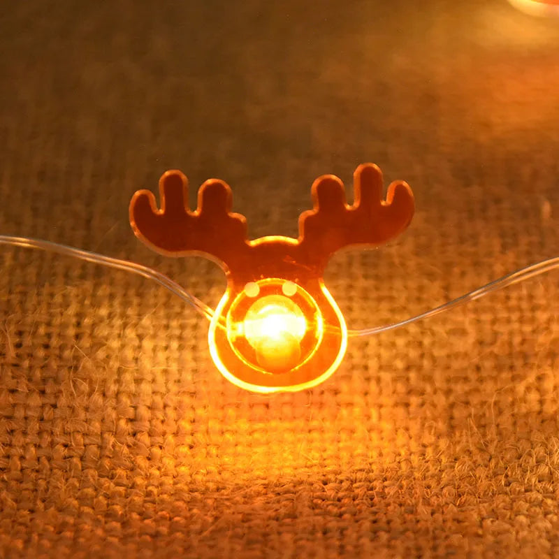 2M 20LED Festive Light String – Decorative LED Lights Featuring Snowflakes, Candy Canes, Snowmen, and More - Home Fads