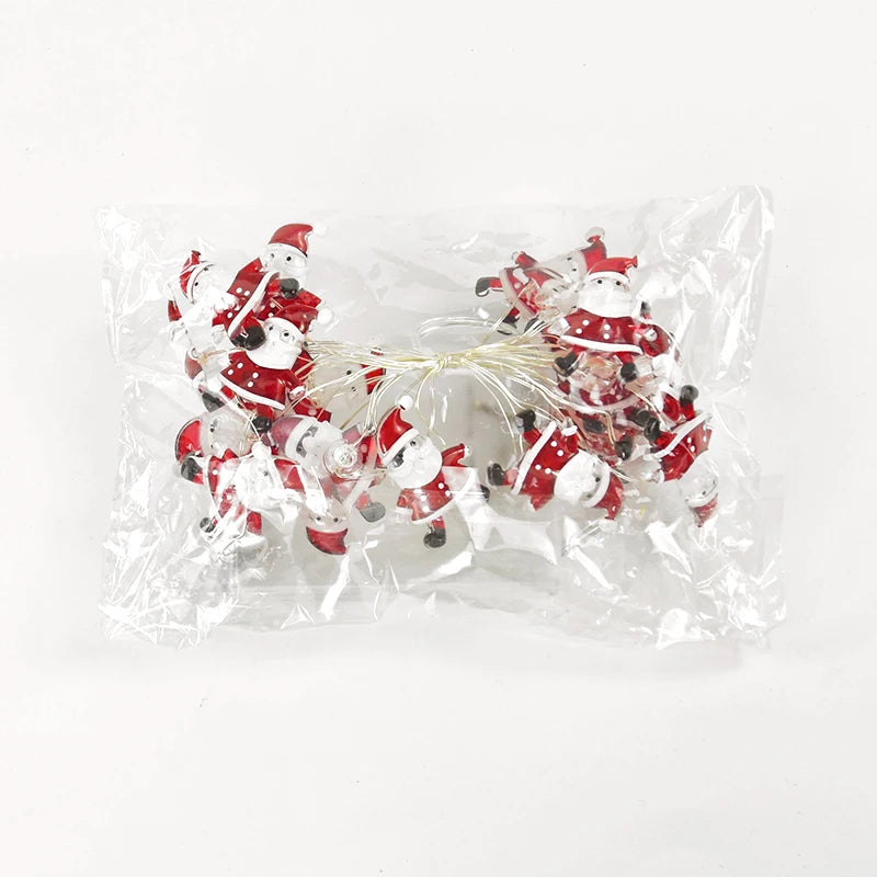 2M 20LED Festive Light String – Decorative LED Lights Featuring Snowflakes, Candy Canes, Snowmen, and More - Home Fads