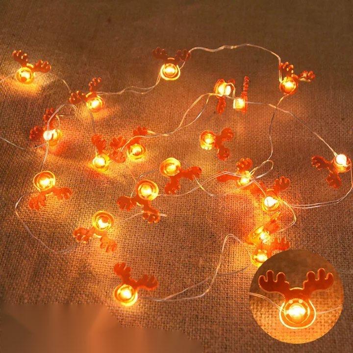 2M 20LED Festive Light String – Decorative LED Lights Featuring Snowflakes, Candy Canes, Snowmen, and More - Home Fads