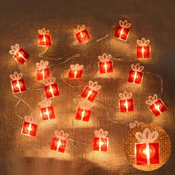 2M 20LED Festive Light String – Decorative LED Lights Featuring Snowflakes, Candy Canes, Snowmen, and More - Home Fads