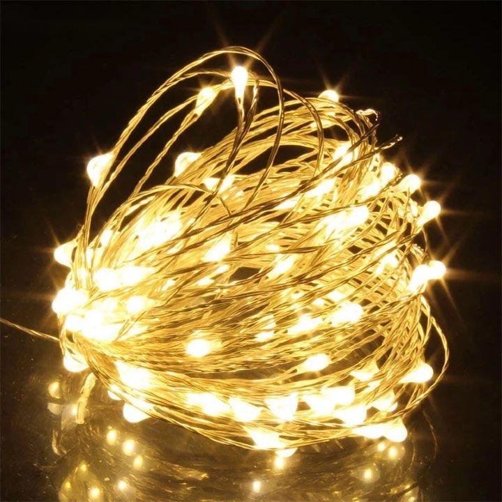 Cadena de luces festivas de 2 m y 20 LED: luces LED decorativas con copos de nieve, bastones de caramelo, muñecos de nieve y mucho más