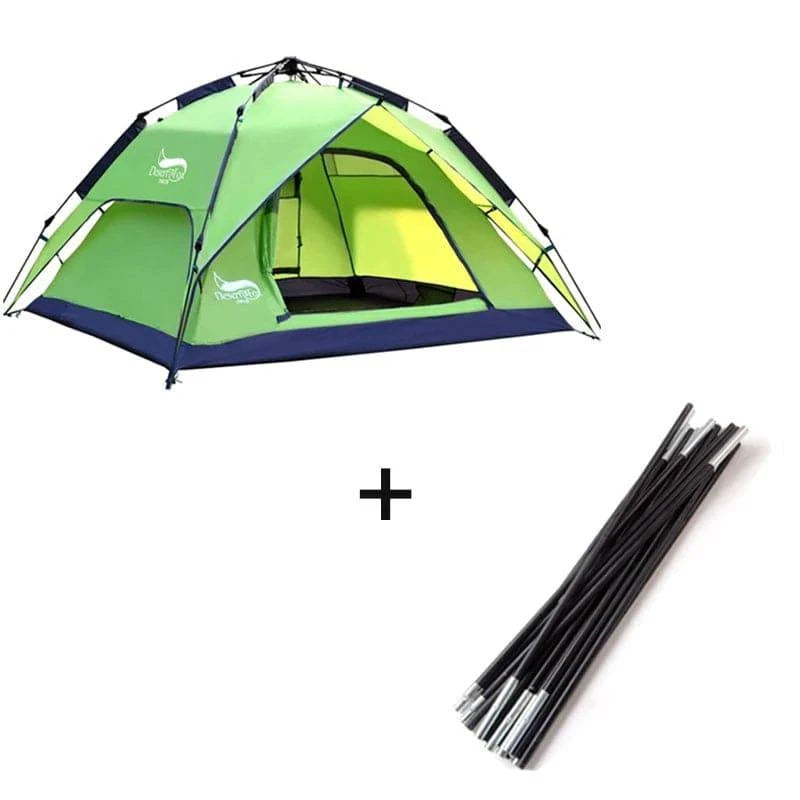 3-4 Person Family Camping Tent - Automatic Pop-up for Beach, Hiking, and Travel - Home Fads