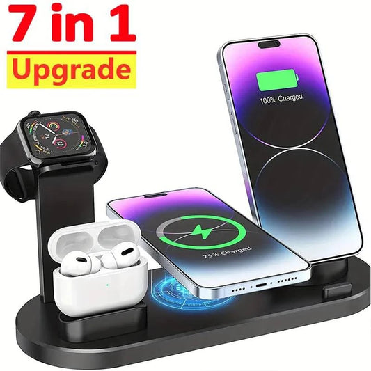 30W Wireless Charger Stand for iPhone 11 12 13 14 Pro Max, Apple Watch, Air Pods, Samsung Galaxy, LG, Huawei - Fast Charging Dock Station - Home Fads