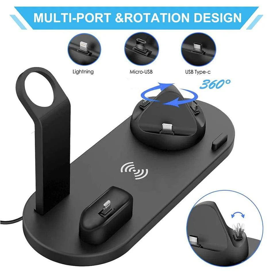 30W Wireless Charger Stand for iPhone 11 12 13 14 Pro Max, Apple Watch, Air Pods, Samsung Galaxy, LG, Huawei - Fast Charging Dock Station - Home Fads