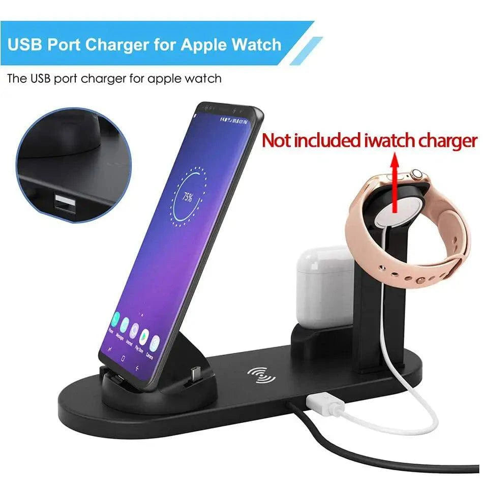 30W Wireless Charger Stand for iPhone 11 12 13 14 Pro Max, Apple Watch, Air Pods, Samsung Galaxy, LG, Huawei - Fast Charging Dock Station - Home Fads