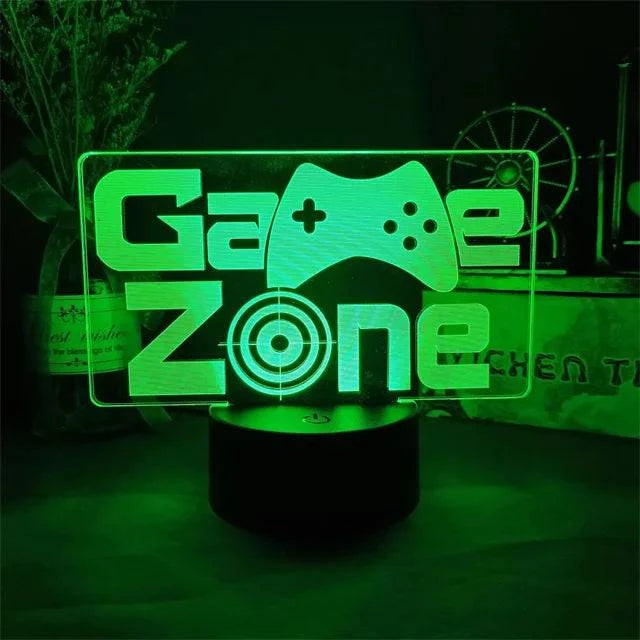 3D Illusion LED Gaming RGB Lamp - USB Powered Night Lights for Gaming Room - Children's Bedroom Lamp - Home Fads