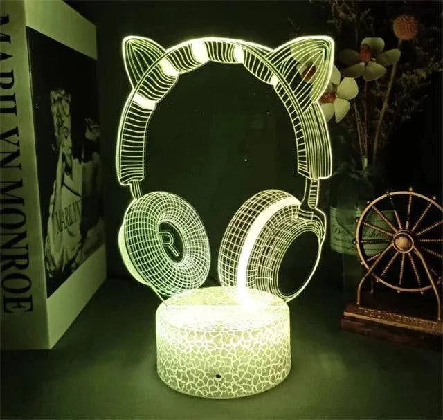 3D Illusion LED Gaming RGB Lamp - USB Powered Night Lights for Gaming Room - Children's Bedroom Lamp - Home Fads