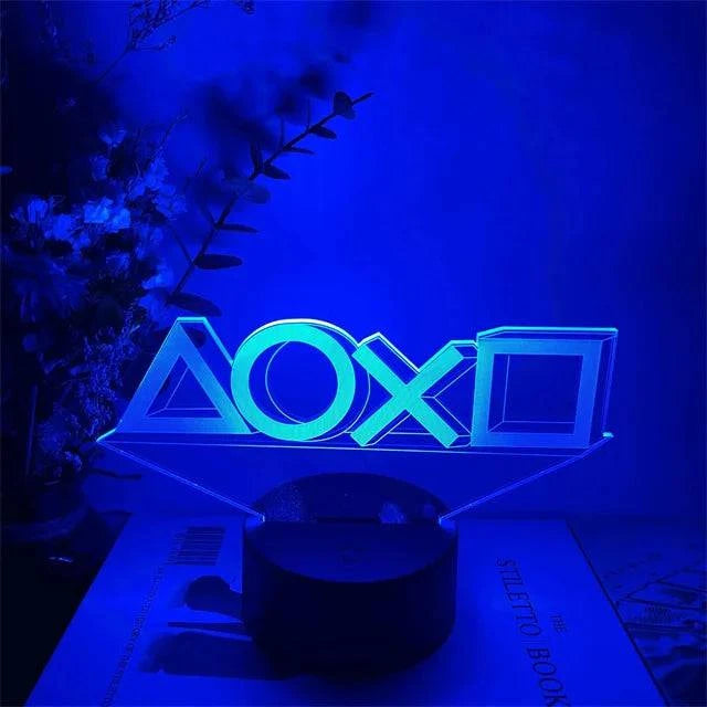 3D Illusion LED Gaming RGB Lamp - USB Powered Night Lights for Gaming Room - Children's Bedroom Lamp - Home Fads