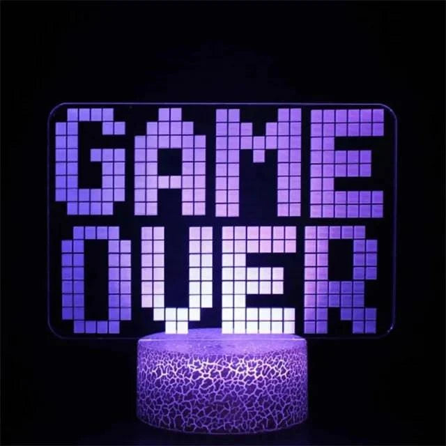3D Illusion LED Gaming RGB Lamp - USB Powered Night Lights for Gaming Room - Children's Bedroom Lamp - Home Fads