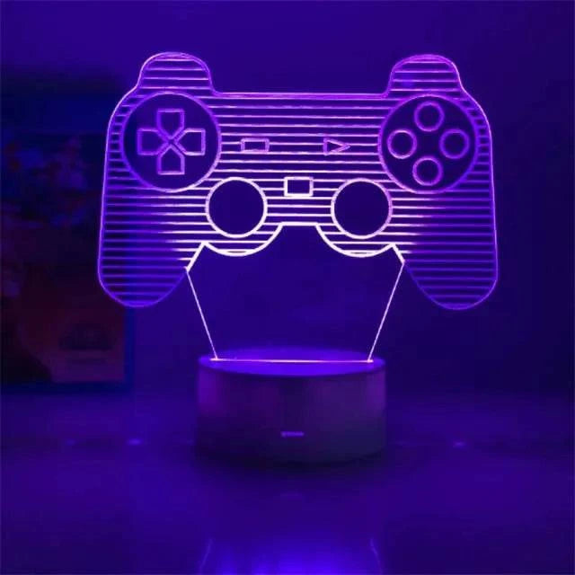3D Illusion LED Gaming RGB Lamp - USB Powered Night Lights for Gaming Room - Children's Bedroom Lamp - Home Fads