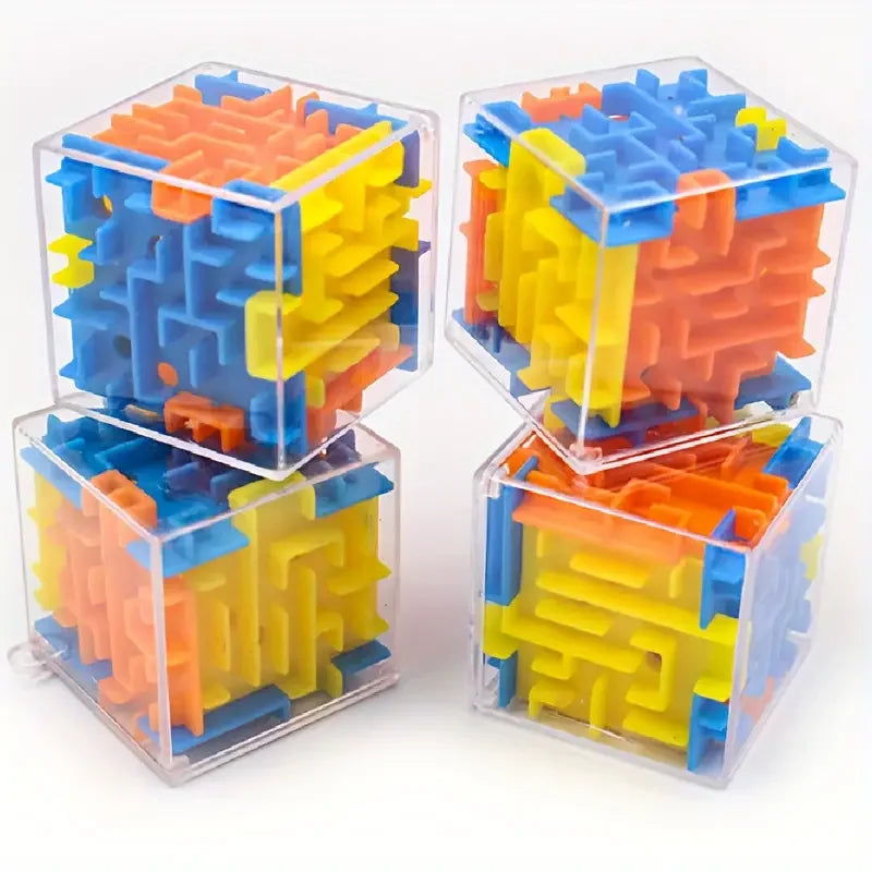 3D Maze Puzzle Cube – Transparent Six-Sided Speed Cube for Stress Relief and Cognitive Development – Fun Maze Toy for Kids and Adults - Home Fads