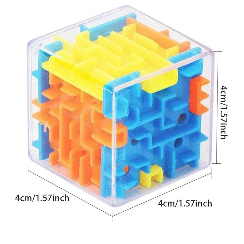 3D Maze Puzzle Cube – Transparent Six-Sided Speed Cube for Stress Relief and Cognitive Development – Fun Maze Toy for Kids and Adults - Home Fads