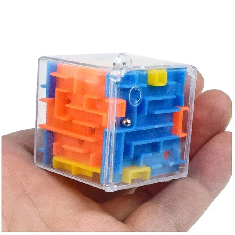 3D Maze Puzzle Cube – Transparent Six-Sided Speed Cube for Stress Relief and Cognitive Development – Fun Maze Toy for Kids and Adults - Home Fads