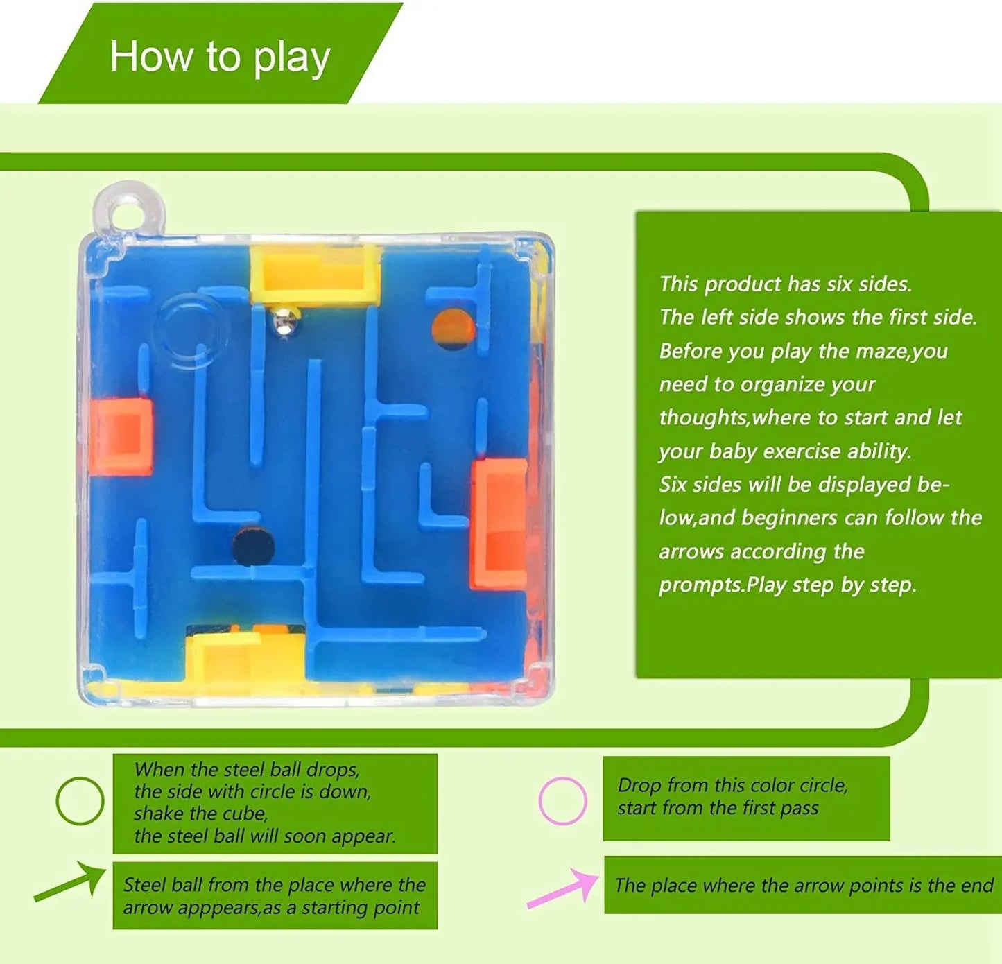 3D Maze Puzzle Cube – Transparent Six-Sided Speed Cube for Stress Relief and Cognitive Development – Fun Maze Toy for Kids and Adults - Home Fads