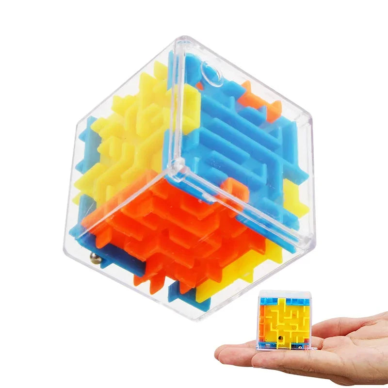 3D Maze Puzzle Cube – Transparent Six-Sided Speed Cube for Stress Relief and Cognitive Development – Fun Maze Toy for Kids and Adults - Home Fads