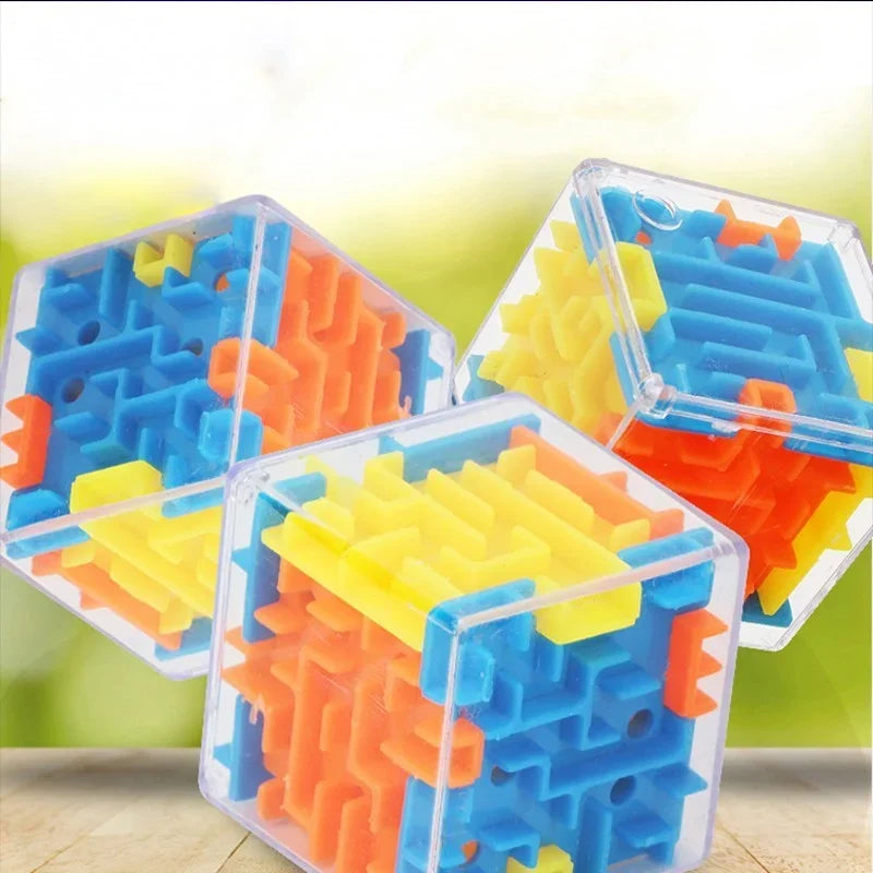 3D Maze Puzzle Cube – Transparent Six-Sided Speed Cube for Stress Relief and Cognitive Development – Fun Maze Toy for Kids and Adults - Home Fads
