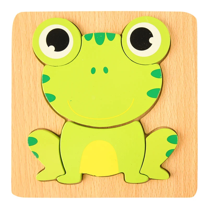3D Wooden Cartoon Animal Puzzle – Educational Jigsaw Toy for Early Learning and Cognitive Development – Fun Traffic-Themed Puzzle for Kids 3-12 Years - Home Fads