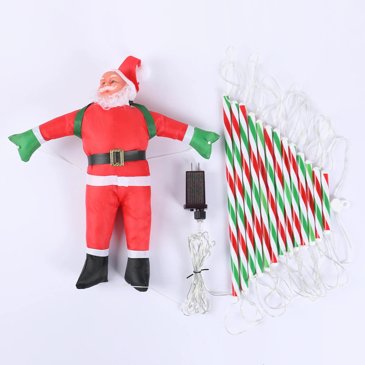 3M LED Light Ladder with Climbing Festive Figure – Decorative Illumination for Home and Garden - Home Fads