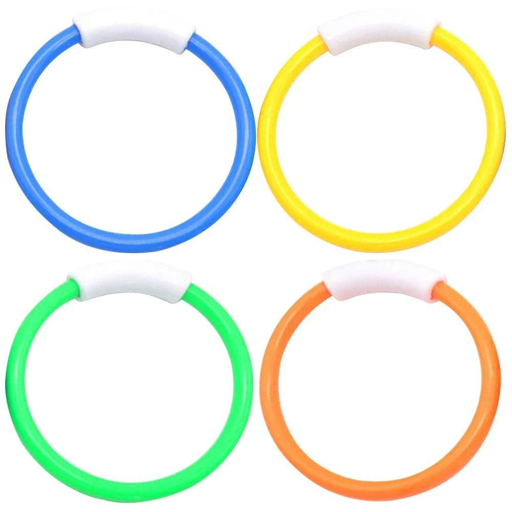 4-Piece Summer Pool Diving Toys Set - Multicolor Swim Dive Toy Set for Creative Underwater Fun (Choose from Torpedoes, Rods, Rings, or Soft Spheres) - Home Fads
