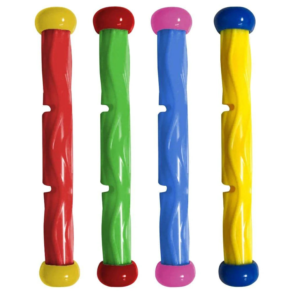 4-Piece Summer Pool Diving Toys Set - Multicolor Swim Dive Toy Set for Creative Underwater Fun (Choose from Torpedoes, Rods, Rings, or Soft Spheres) - Home Fads