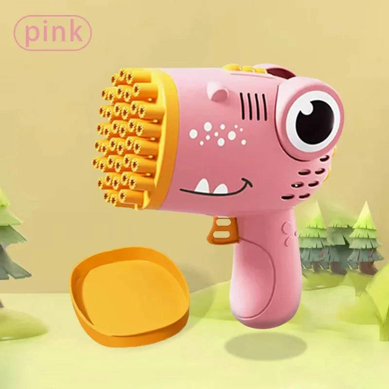 40-Hole Dinosaur Bubble Machine for Kids - Handheld Bubble Gun for Outdoor Fun - Home Fads