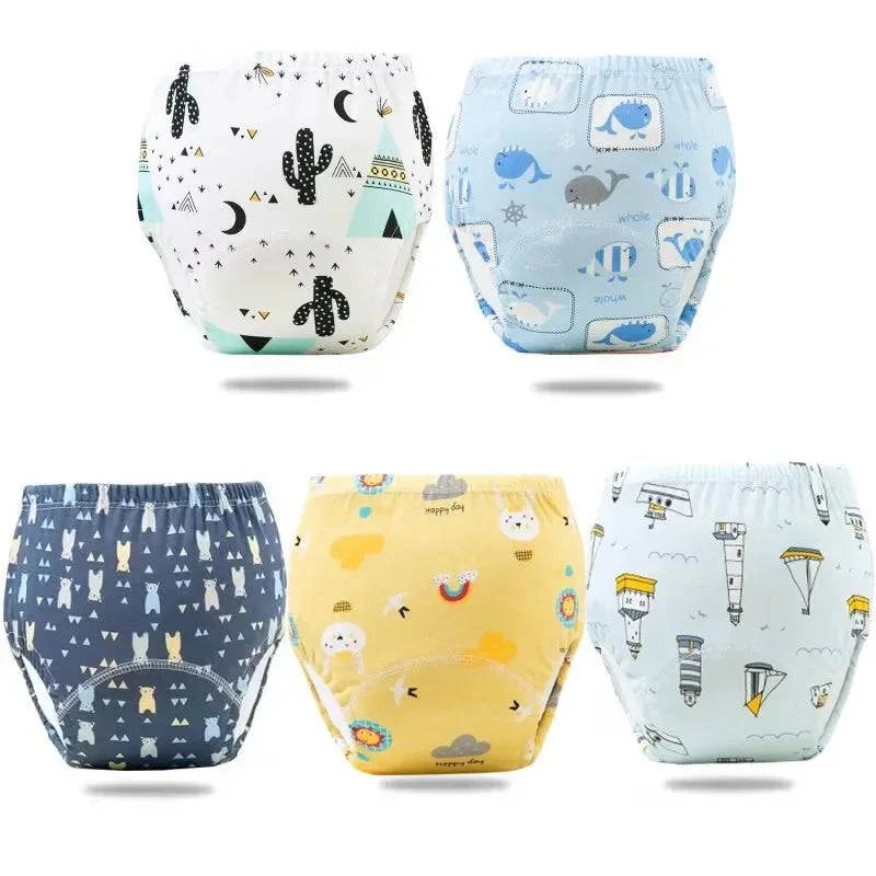5-Pack Waterproof Reusable Cotton Baby Training Pants - Home Fads