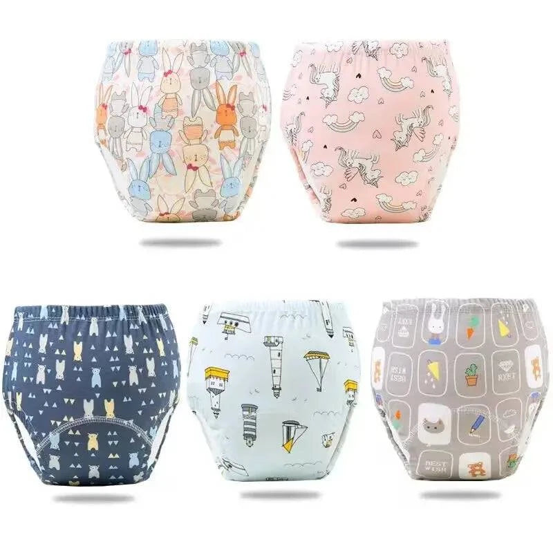 5-Pack Waterproof Reusable Cotton Baby Training Pants - Home Fads