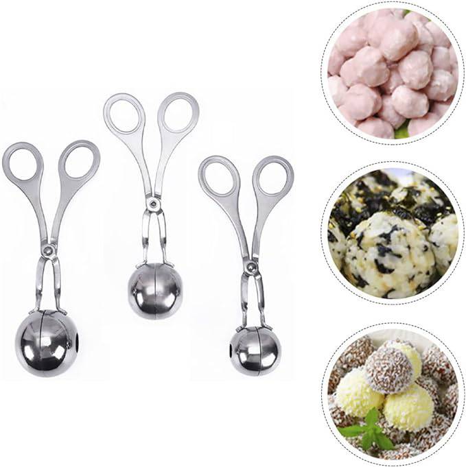 Stainless Steel Meatball Maker Clip - Versatile Kitchen Utensil for Crafting Perfect Meat, Fish, Rice Balls, and Cookies - Home Fads