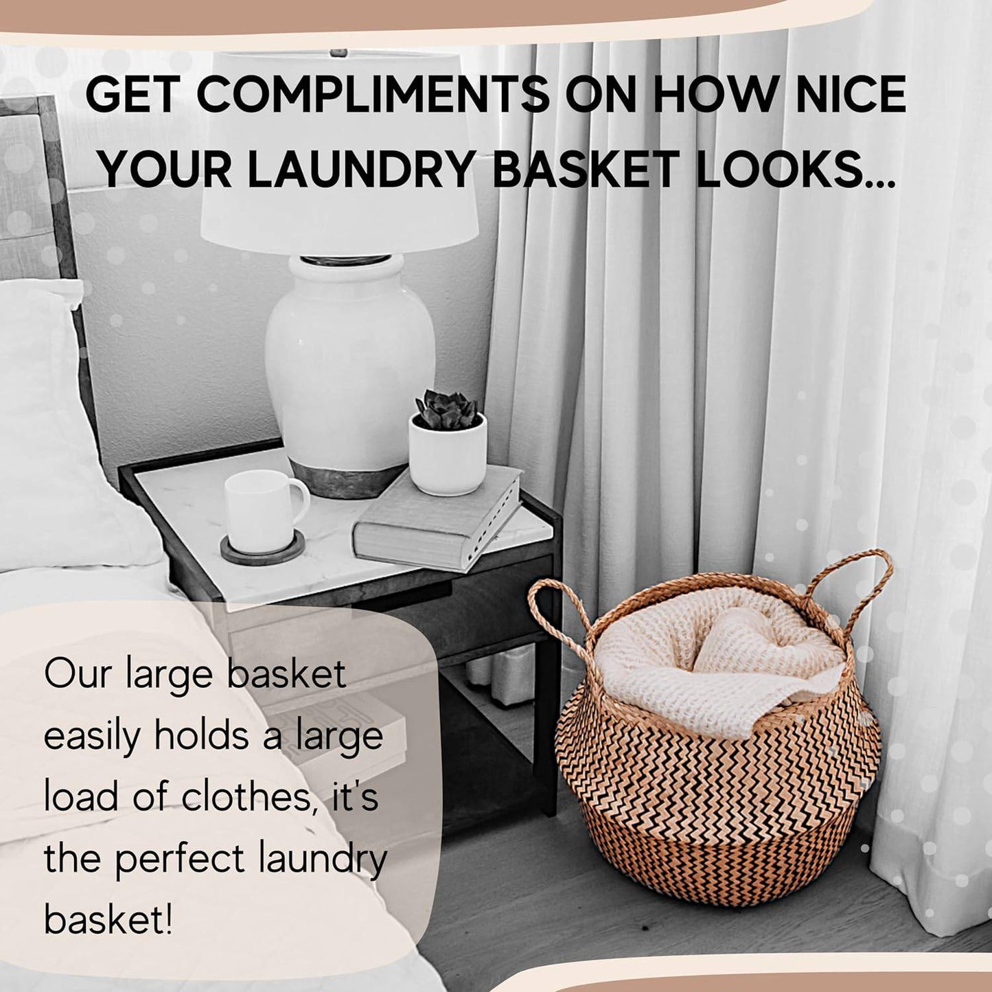 Handcrafted Natural Basket & Plant Pot Cover: Decorative Storage for Home | Multipurpose Organizer | Available in 7 Sizes - Home Fads