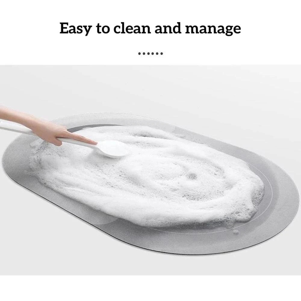 Absorbent Non-Slip Bathroom Mat with Quick-Drying Feature - Bathroom Mat: A Refined Shower Rug for Home Use - Home Fads