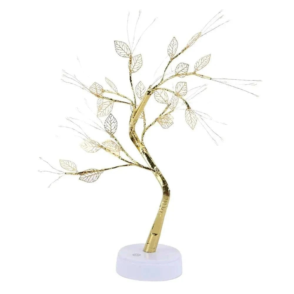 Adjustable Touch Control LED Bonsai Tree Lamp – USB-Powered Table Light with 72 Warm White LEDs for Bedroom, Living Room, or Holiday Décor - Home Fads