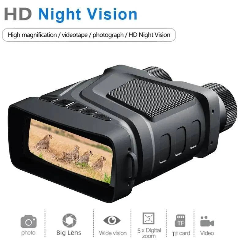 Advanced Digital Infrared Night Vision Binoculars with 5X Zoom for Professional Hunting and Camping - Reliable 300M Night Vision Device - Home Fads