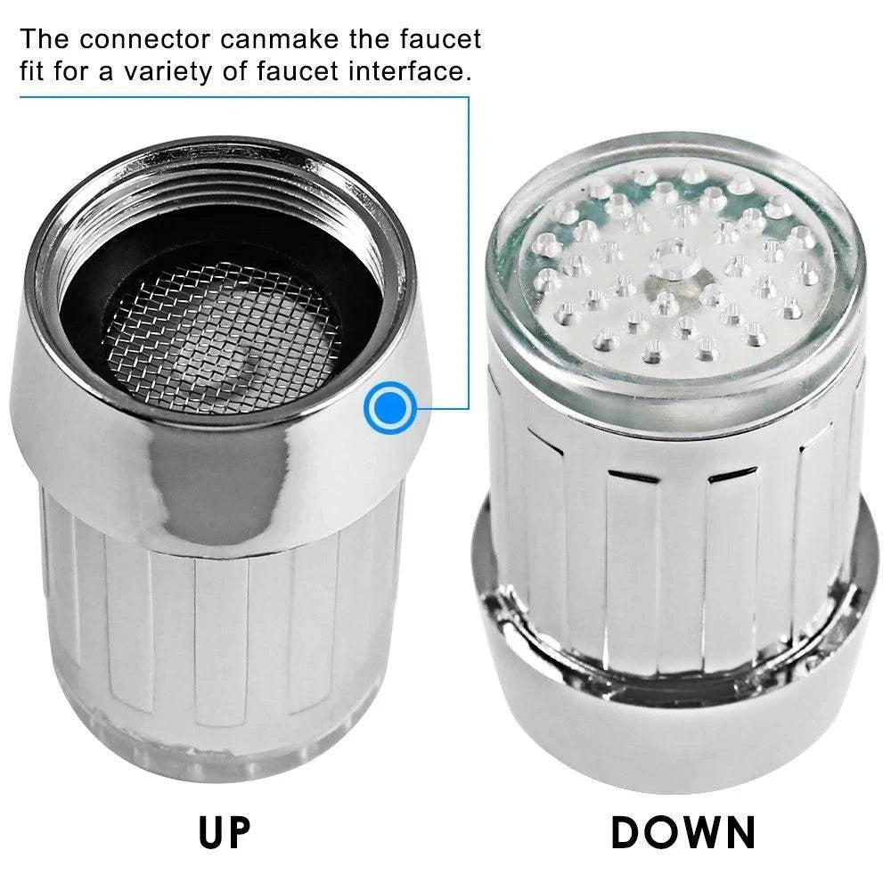 Advanced LED Water Faucet Aerator: 3 Color Lights, Temperature-Sensitive Illumination - Ideal for Kitchen & Bathroom - Home Fads
