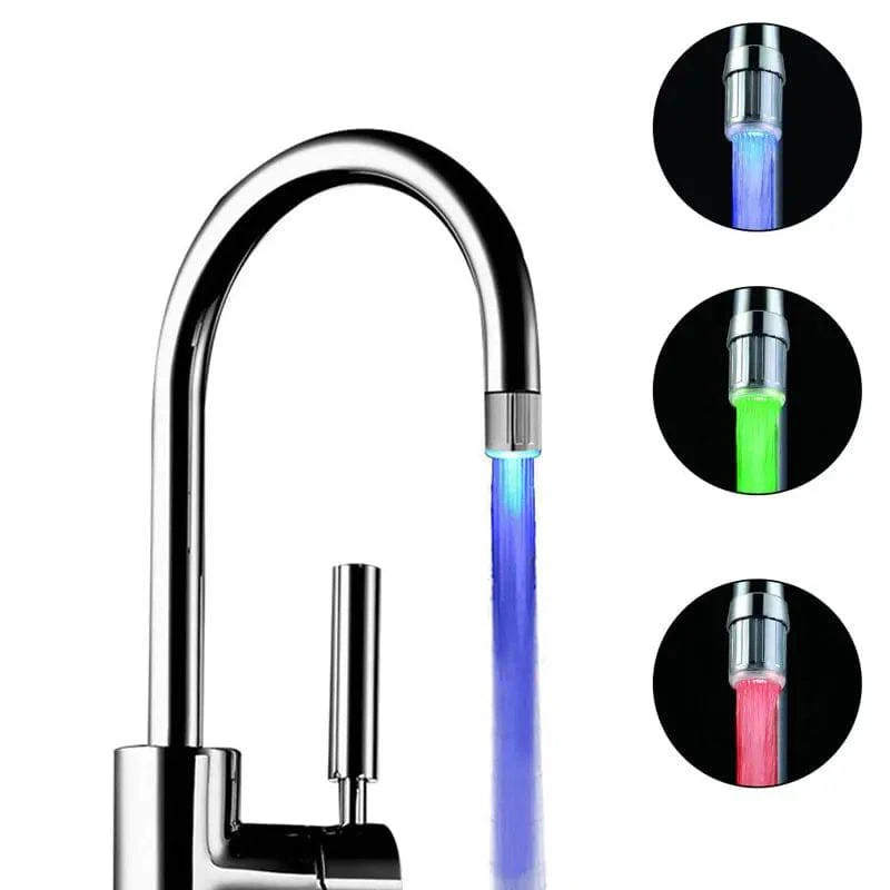 Advanced LED Water Faucet Aerator: 3 Color Lights, Temperature-Sensitive Illumination - Ideal for Kitchen & Bathroom - Home Fads