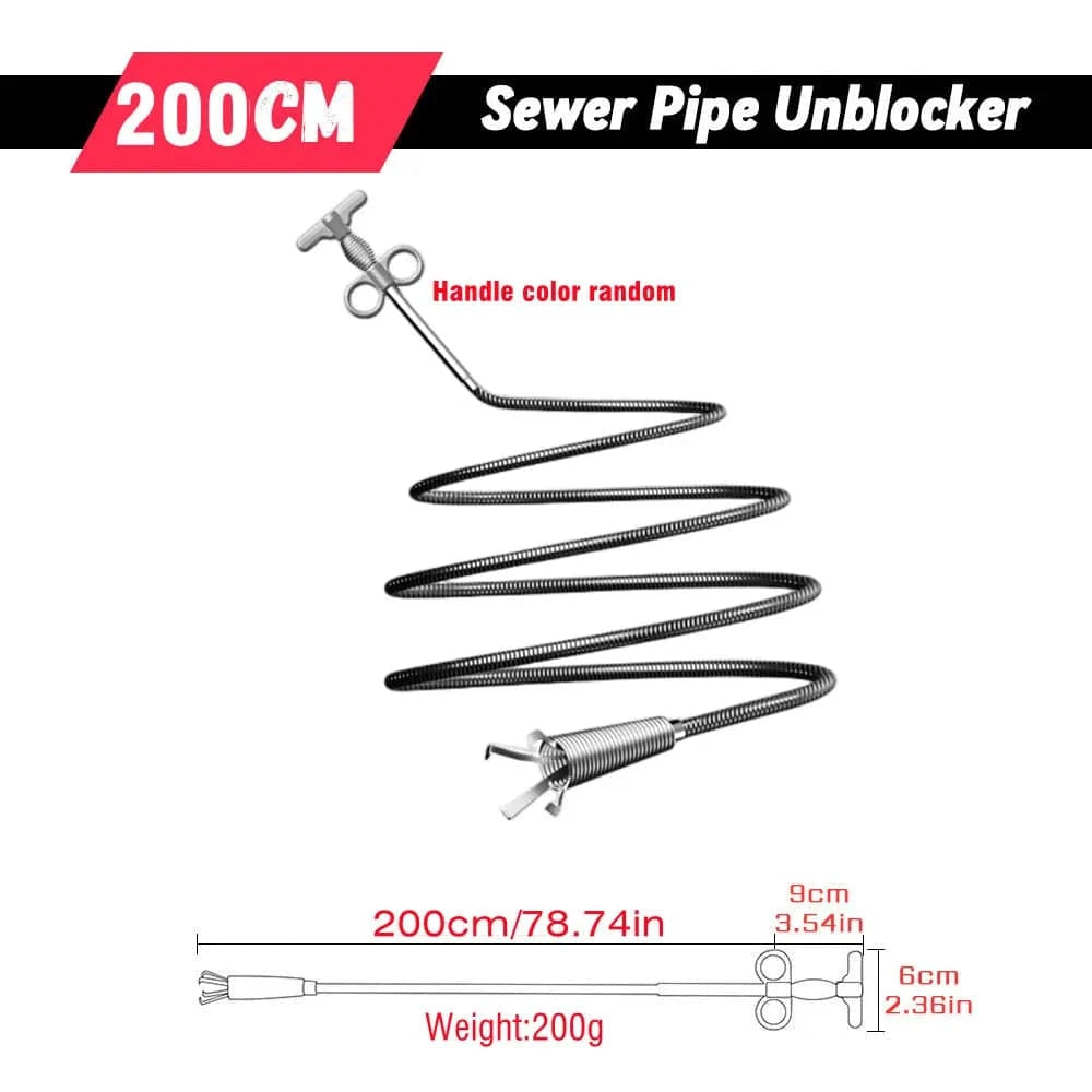 Advanced Sewer Pipe Dredging Snake & Augmenter: Efficient Cleaning & Clog Removal - Available in 5 Sizes for Easy Two-Finger Operation - Home Fads