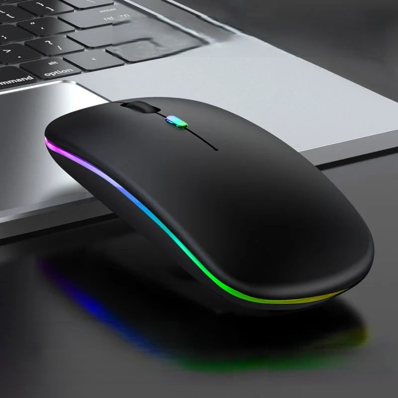 Advanced Rechargeable 2.4G Wireless Gaming Mouse with Bluetooth 5.2 and Dynamic LED Backlighting